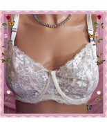 38DD Ivory Floral Lace w Rose WICKED Dream Angels PU wopad Victorias Sec... - £32.04 GBP