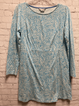 Boden Womens Mia Dress Tunic Top Long Sleeve Blue Paisley Modal Cruise W... - $27.31