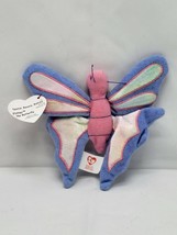 TY Beanie Babie Flitter the Butterfly Plush Toy - Pink/Purple retired - £5.49 GBP