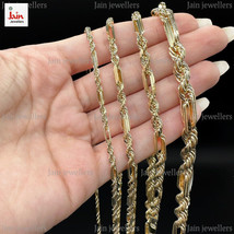 REAL GOLD18 Kt, 22 Kt Yellow Gold Milano Figarope Link Chain Men Necklac... - $2,234.30+