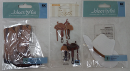 Jolee&#39;s Scrapbooking Stickers Leatherettes Horse Saddles Mens Cowboy Hat Boots - £11.43 GBP