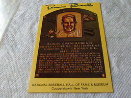 ROBIN  ROBERTS    HAND  SIGNED   AUTOGRAPHED   HALL  OF  FAME  POSTCARD ... - £19.59 GBP