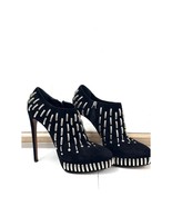 VTG Alaïa Paris Black Suede Studded Platform Ankle Boots Sz 39.5 / US 9.5 - $752.35