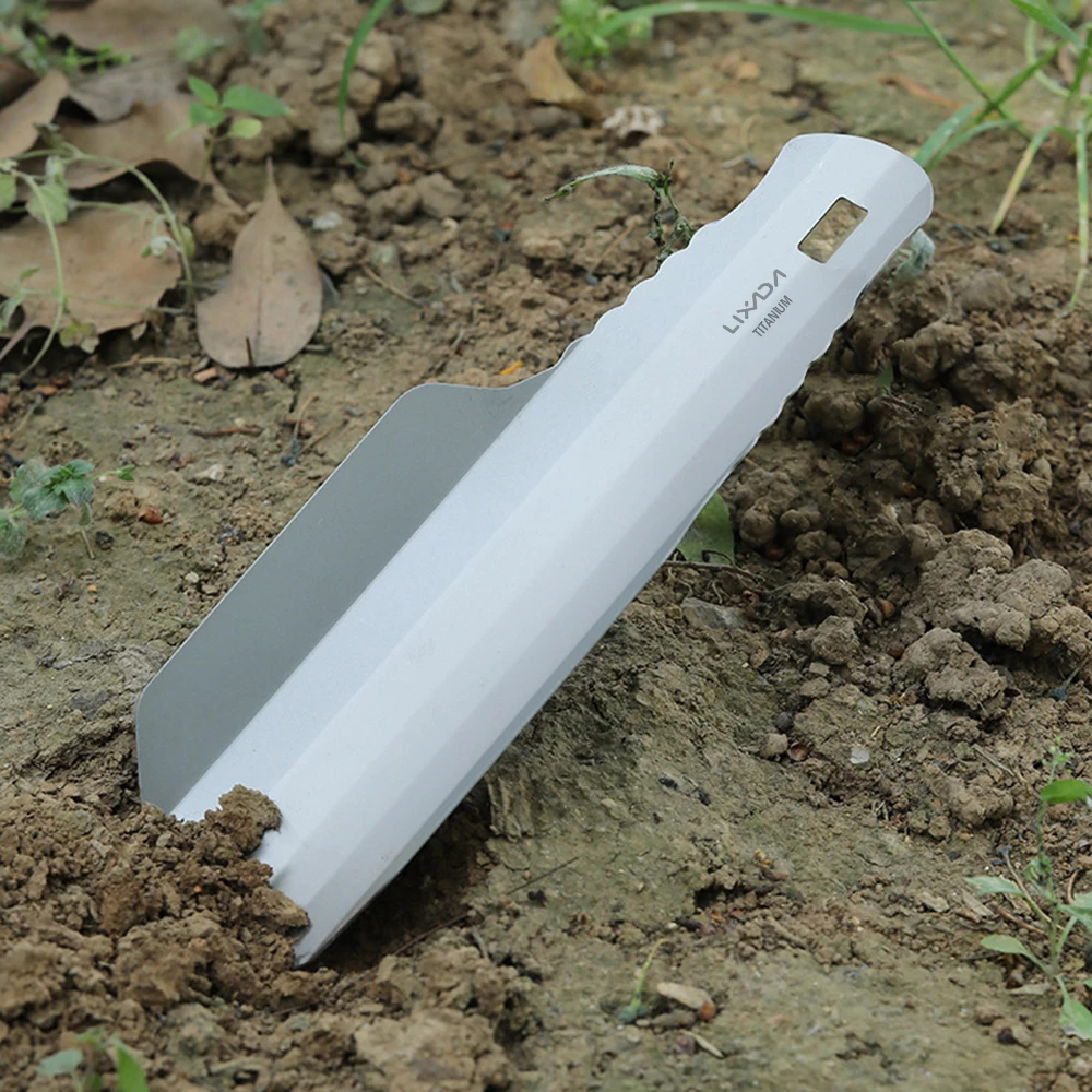 Lixada Titanium Camping Shovels Outdoor Poop Shovel Trowel Ultralight - £10.52 GBP+