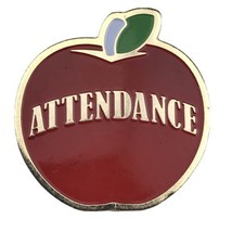 Apple Teacher Attendance Pin Education Student School  - £7.84 GBP