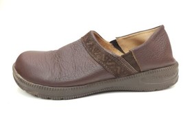 Stegmann Eiger Shoes 7 Brown Soft Leather Slip On Comfort Womens Clog - £55.26 GBP
