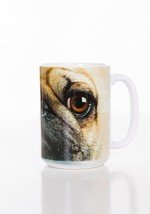 Pug Puppy Dog Face Ceramic Coffee Mug Cup 15 oz White - £15.91 GBP