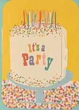 Mara Mi &quot;It&#39;s A Party&quot; 10 Invitations Cards Birthday Cake, Pull out Insert - £3.94 GBP