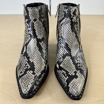 Circus by Sam Edelman Size 7 WHISTLER Snake Print Bootie Double Zip Sides AA4 - £44.35 GBP