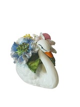 Swan Figurine Radnor Porcelain Goose Geese Bird Vtg Staffordshire Englan... - $39.55