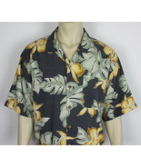 Tommy Bahama Hawaiian shirt 100% Silk Camp button Aloha Floral Mens Size XL - €17,15 EUR