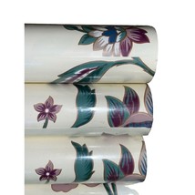 Sunworthy Wallpaper 5 Double Rolls NEW Purple Floral with Cream Background - £63.20 GBP