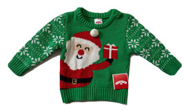 Christmas Holiday Time Toddler Baby Girl or Boy Santa Claus Sweater Sz 12M - £10.29 GBP