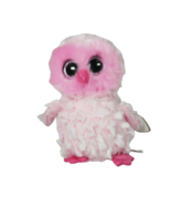 Ty Beanie Boo TySilk Twiggy the Sparkly Pink Fuzzy Owl 6 inch 2017 - £12.07 GBP