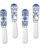 Cheese Spreader 4-Piece Hand Painted Resin Handle, Global Garden Design - $18.69