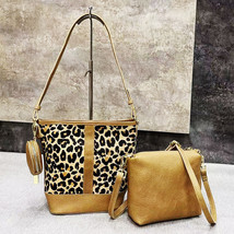 Special Clearance Genuine Leather Leopard Print Women&#39;s Bag Shoulder Cross Body  - £46.12 GBP
