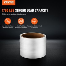 VEVOR Packaging Woven Strapping Roll 3/4&quot; x 0.03&quot; x 330&#39; Banding Strap 1... - $42.76