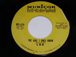 LSD 45 Rpm Girl I Once Knew Mystery Of Magical Invasion 1968 Musicor 429... - £312.89 GBP