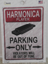 Harmonica Player Parking Only Violators Will Be Out of Tune - 3&quot;  Decal ... - €6,51 EUR