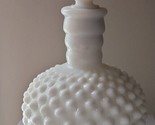 Unmarked Fenton ~ White Milk Glass ~ 7&quot; Hobnail ~ Decorative Perfume Bottle - £29.98 GBP