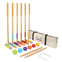 GoSports Deluxe Croquet Set - Full Size for Adults &amp; Kids - £63.70 GBP