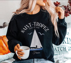 Saint-Tropez France sweatshirt, Saint-Tropez Cote d&#39;Azur Soft and Comfortable Un - £34.84 GBP