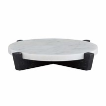 Santa Barbara Design Studio Table Sugar Round Marble Tray with Mango Woo... - £32.32 GBP