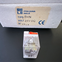 D4N-024DC RELE ITALIANA Plug-in Power Relay 24VDC 4-Pole Changeover 6A 2... - $11.45