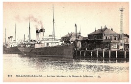 Boulogne-Sur-Mer, Le Bateau de Folkestone French Steamer Ship Postcard - £8.84 GBP