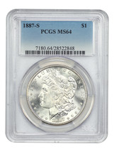 1887-S $1 Pcgs MS64 - £621.73 GBP