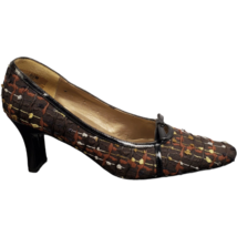 Bellini Pump Stilettos Heels Brown Multi Rubber Sole Pointed Toe Women S... - $31.90