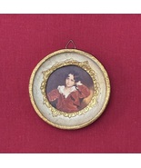 Vintage Florentine mini art The Red Boy Master Lambton gold gilt frame I... - $367.47 MXN