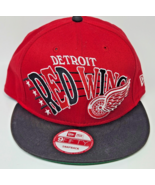 New Era Detroit Red Wings NHL Hockey 9Fifty Snapback Red Black - $276.52 MXN