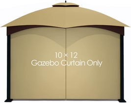 For A 10&#39; X 12&#39; Gazebo, Use The Khaki Tanxianzhe Gazebo Replacement Privacy - £35.39 GBP