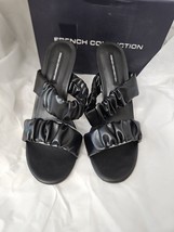 French Connection Women&#39;s Crystal Ruched Heel Sandals - Black Size U.S. 9 - $44.50