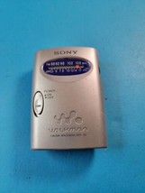 Silver Sony SRF-59 AM/FM Stereo Radio Walkman w/ Belt Clip - Tested &Works Great - £27.17 GBP