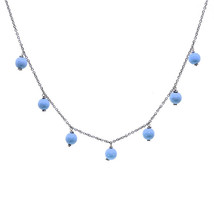 Perle Turquoise Collier 40.6cm 14K or Blanc - £356.71 GBP