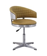 Brancaster Adjustable Stool w/Swivel, Turmeric Top Grain Leather - $717.79 CAD