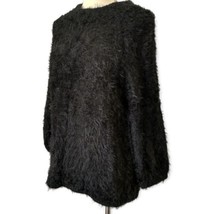 Nic Zoe Eyelash Sweater S NEW Pullover Soft Metallic Black Cozy Goth Witchcore  - £27.60 GBP