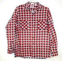 VTG Dickies Plaid Flannel Shirt M 80's woodsman hipster emo boho shabby RWB - $29.95