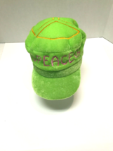 Plush Green Peace Hat - Pink Peace Wording BE SEEN AT ANY EVENT WITH THI... - $9.99