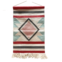 Woven Art Aztec Tapestry Wall Hanging Southwest 18x29 - $25.22