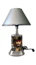 Pirates Of Caribbean desk lamp with chrome finish shade - £35.08 GBP