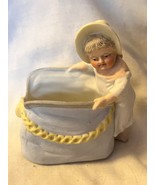 Victorian Figural Bisque Kate Greenaway Style Girl Spill Holder C1900 - £18.70 GBP