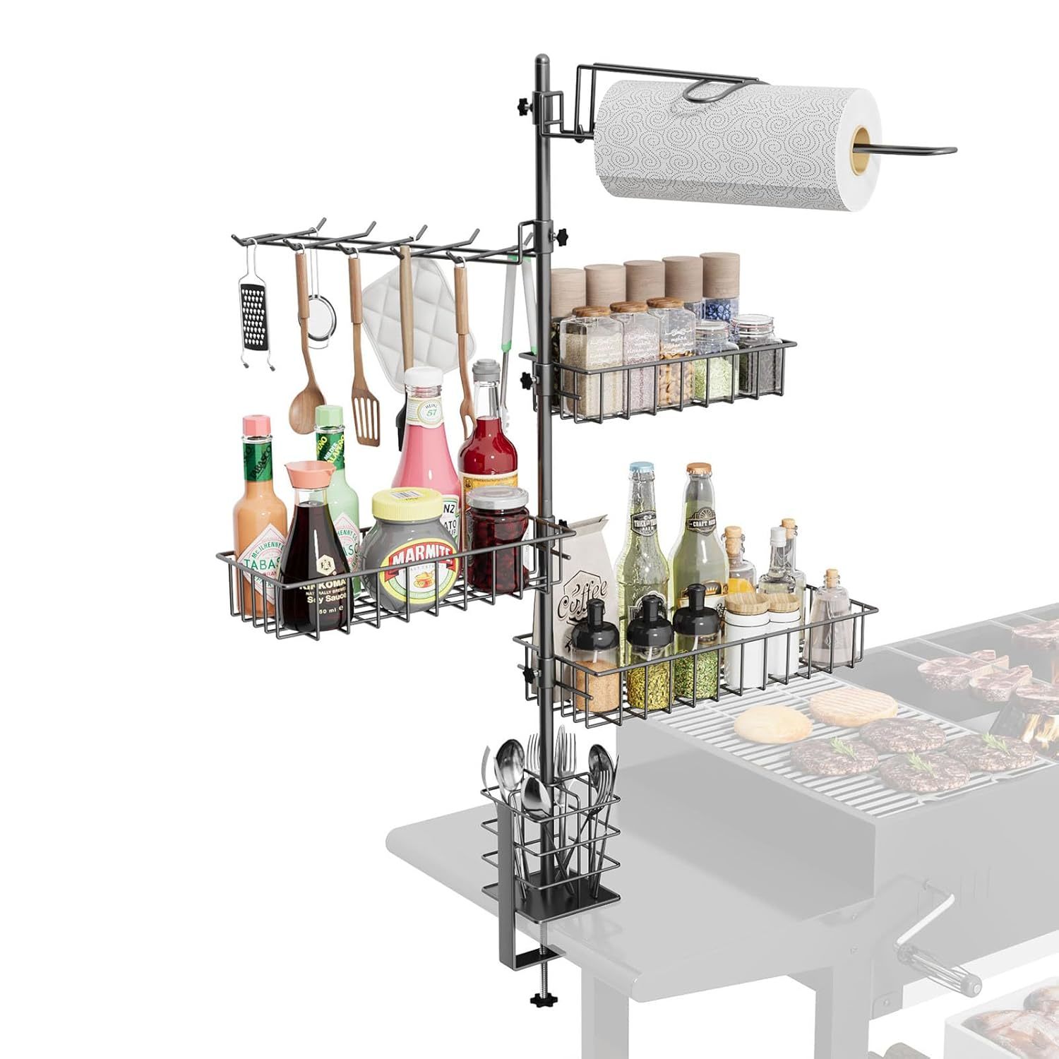 Grill Accessories Organizer For Blackstone Griddle Accessories, Bbq Caddy With P