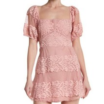 Free People Be My Baby Pink Lace Midi Dress Small - £33.83 GBP