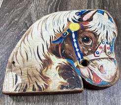 Vintage Wooden Stick Horse *Head Only* Kids Toy Riding Pony Cowboy - £23.90 GBP