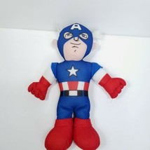 Marvel Captain America Super Hero Squad Plush Stuffed 14&quot; Avengers No Shield  - £12.69 GBP