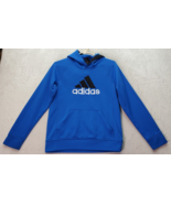 adidas Hoodie Youth Large Blue Polyester Long Sleeve Embroidered Logo Pu... - £18.08 GBP