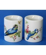 2 Waldershof Bavaria W German Porcelain Bird Candle Holders - $14.00